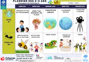 Lire la suite à propos de l’article PLANNING ACCUEIL COLLECTIF DE MINEURS VACANCES D’AVRIL  2025
