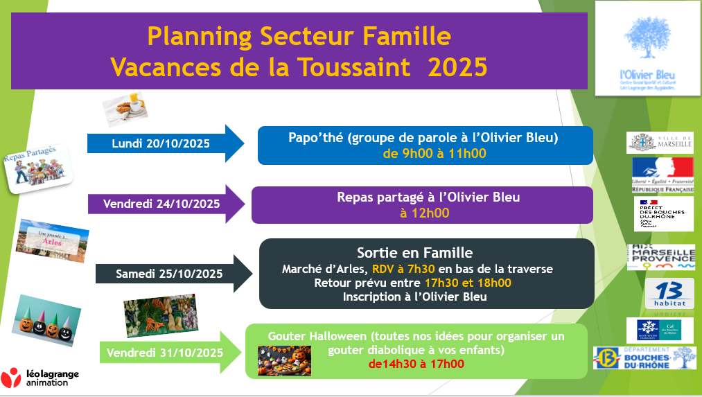 You are currently viewing PLANNING FAMILLE VACANCES DE LA TOUSSAINT 2025
