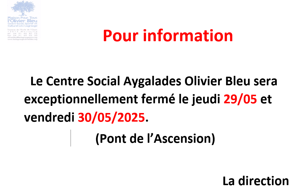 You are currently viewing FERMETURE JOUR FÉRIÉ
