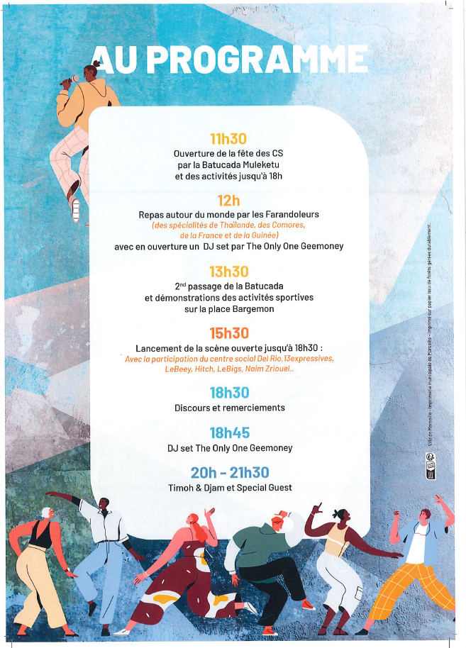 You are currently viewing LE PROGRAMME DE LA FÊTE DES CENTRES SOCIAUX