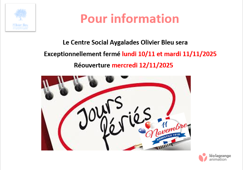 You are currently viewing JOUR FÉRIÉ